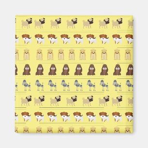 ontwerp van het schattige hondenpatroon voor honde magneet