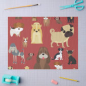 ontwerp van het schattige hondenpatroon voor honde tissuepapier (Craft)