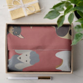 ontwerp van het schattige hondenpatroon voor honde tissuepapier (Geschenk)