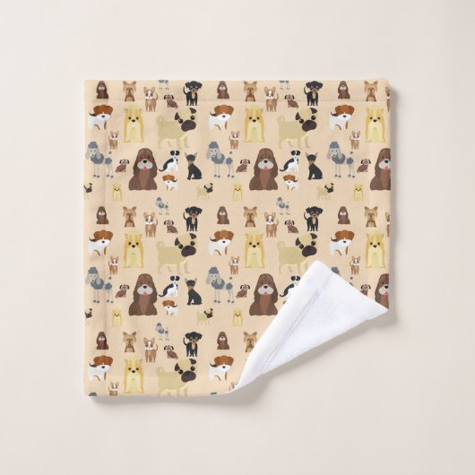 ontwerp van het schattige hondenpatroon voor honde washandje (Wasdoekje)