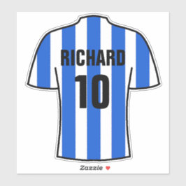 Ontwerp van het shirt van het football in Blauw &  Sticker