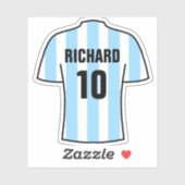 Ontwerp van het shirt van het football in LightBlu Sticker (Vel)