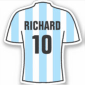 Ontwerp van het shirt van het football in LightBlu Sticker (Voorkant)