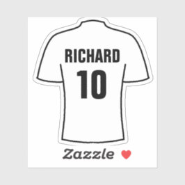 Ontwerp van het shirt van het football in Wit Sticker