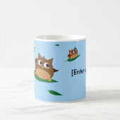 Ontwerp van het Surf Owl Leaf - Gepersonaliseerde  Koffiemok (Center)