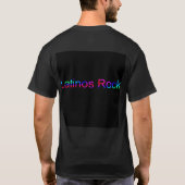 Ontwerp van het T-shirt "Latinos Rock Heritage" (Achterkant)