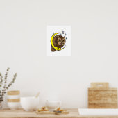 Ontwerp van het Tattoo Owl en Moon Poster (Keuken)