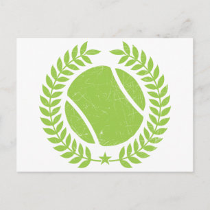  ontwerp van het Tennis Ball- en tennisteam Briefkaart