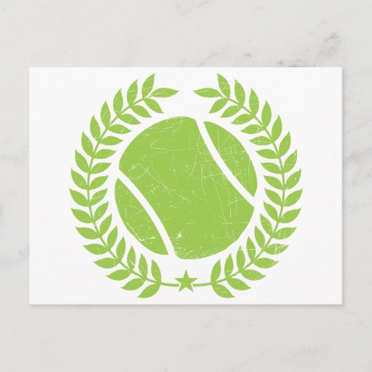  ontwerp van het Tennis Ball- en tennisteam Briefkaart (Voorkant)