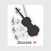 Ontwerp van het thema Violin Music Sticker (Vel)