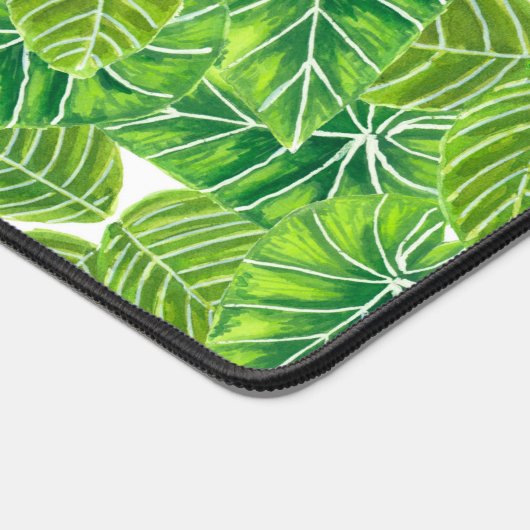 Ontwerp van het tropische blad van de waterverf bureaumat (Hoek)