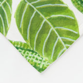 Ontwerp van het tropische blad van de waterverf fleece deken (Hoek)