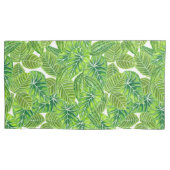 Ontwerp van het tropische blad van de waterverf kussensloop (Voorkant-Links)