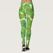 Ontwerp van het tropische blad van de waterverf leggings (Achterkant)