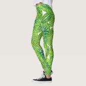 Ontwerp van het tropische blad van de waterverf leggings (Links)