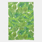 Ontwerp van het tropische blad van de waterverf theedoek (Verticaal)