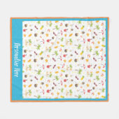 Ontwerp van het Tropische zomerbakpatroon Fleece Deken (Voorkant (Horizontaal))