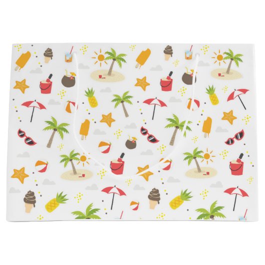 Ontwerp van het Tropische zomerbakpatroon Groot Cadeauzakje (Voorkant)