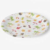 Ontwerp van het Tropische zomerbakpatroon Papieren Bordje (Gekanteld)