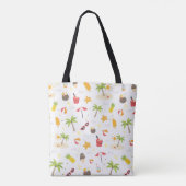 Ontwerp van het Tropische zomerbakpatroon Tote Bag (Achterkant)