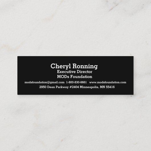 Ontwerp van het tweede visitekaartje van de Sticht (Achterkant)