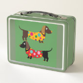 Ontwerp van het vak Lunch met Dachshunds (Achterkant)