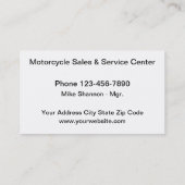 Ontwerp van het Visitekaartje van motorfietsen (Achterkant)