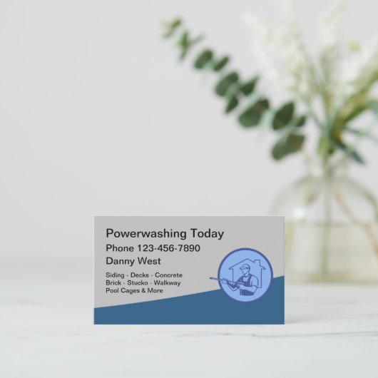 Ontwerp van het Visitekaartje voor het reinigen va (Staand voorkant)