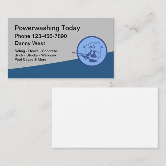 Ontwerp van het Visitekaartje voor het reinigen va (Voorkant / Achterkant)