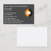Ontwerp van het Visitekaartje voor zonne-energiesy (Voorkant / Achterkant)