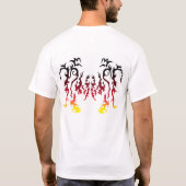 ontwerp van het vlamvormig tattoo 1a t-shirt (Achterkant)