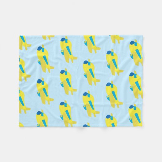 Ontwerp van het vliegtuig fleece deken (Voorkant (Horizontaal))