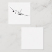 Ontwerp van het vliegtuig notitiekaartje (Voorkant / Achterkant)