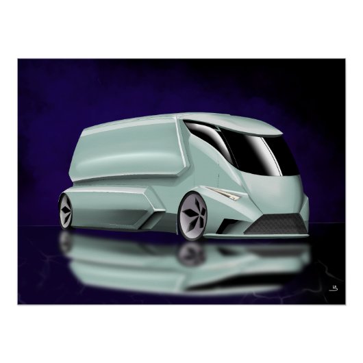 Ontwerp van het vrachtwagenconcept perfect poster (Voorkant)