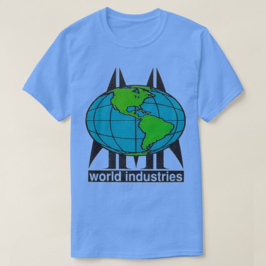 Ontwerp van het World Industries retro skateboard  T-shirt (Design voorkant)