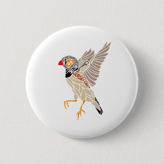 ontwerp van het zebra tribale tattoo ronde button 5,7 cm (Voorkant)