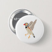 ontwerp van het zebra tribale tattoo ronde button 5,7 cm (Voorkant /achterkant)