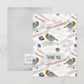 Ontwerp van het zoete en paarse cichorei bedankkaart (Voorkant / Achterkant)