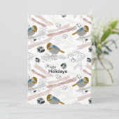 Ontwerp van het zoete en paarse cichorei feestdagenkaart (Staand voorkant)