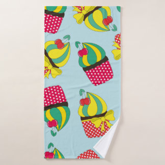 ontwerp van het zoete patroon.  illustratie badhanddoek