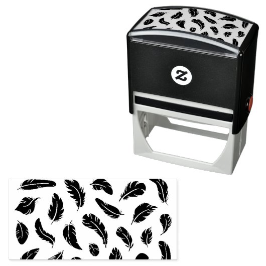 Ontwerp van het zwarte veerpictogram  zelfinktende stempel (In situ)