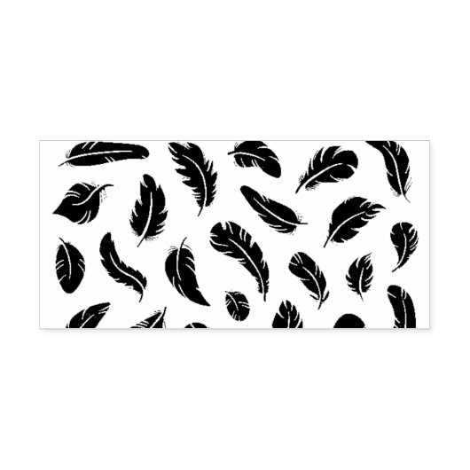 Ontwerp van het zwarte veerpictogram zelfinktende stempel (Design)
