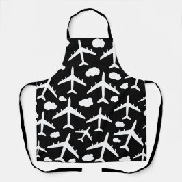 Ontwerp van het zwarte vliegtuig van vleugelvliegt schort