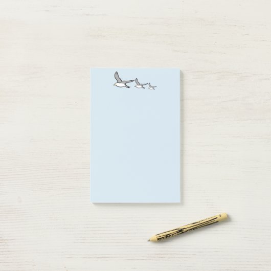 Ontwerp van hoge vliegvogels post-it® notes (Op bureau)