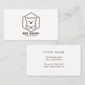 Ontwerp van honden en bijen visitekaartje (Voorkant / Achterkant)
