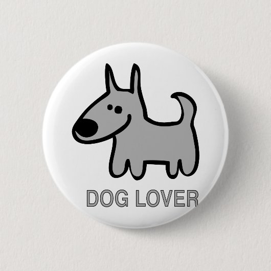 Ontwerp van hondenliefhebber! ronde button 5,7 cm (Voorkant)