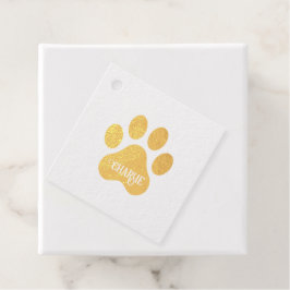 Ontwerp van hondenpootnaam Silhouette Bedankjes Labels