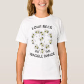 ONTWERP VAN HONEY BEE WAGGLE DANCE FUN KINDER T-SHIRT (Voorkant)