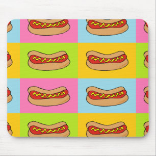 ontwerp van hotdogs met betegeling muismat