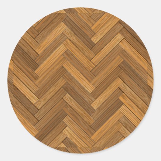 Ontwerp van houten vloervloer ronde sticker (Voorkant)